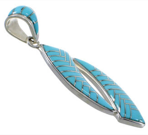 Southwestern Sterling Silver And Turquoise Pendant PX28973